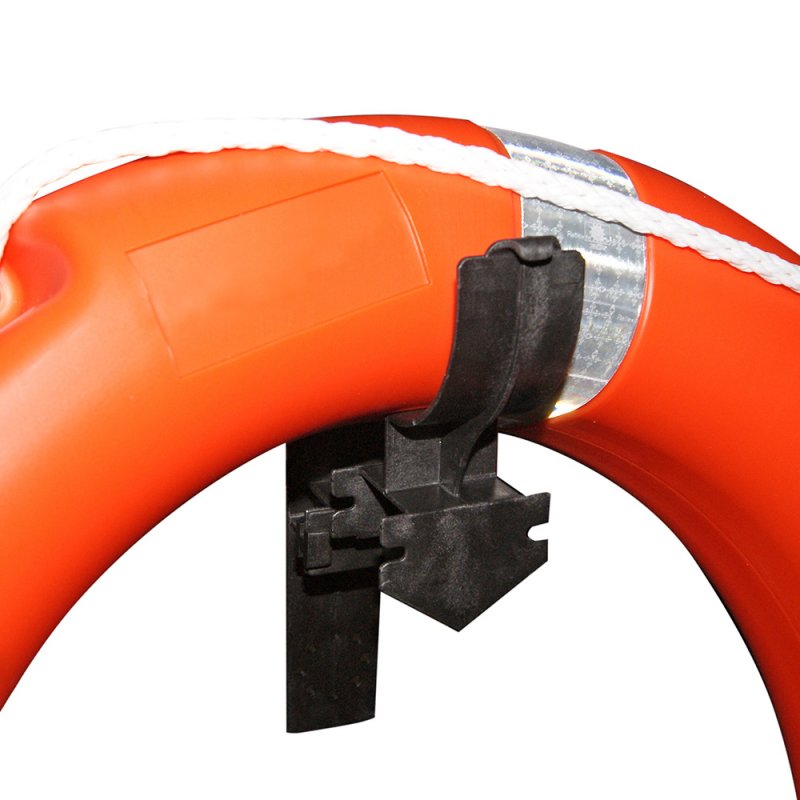 Miniatura: Supporto PVC nero per salvagente anulare