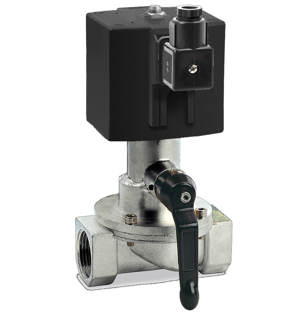 Elettrovalvola in ottone nichelato e acciaio inox 12V