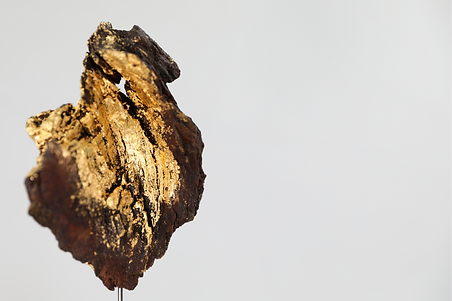 Die Spirale, Holzskulptur mit Blattgold