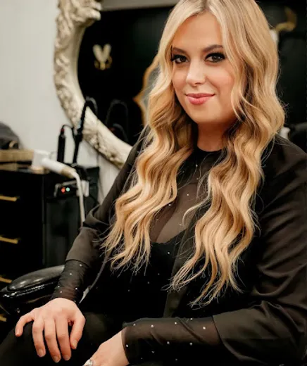 Jennie Loney, hair stylist and extension expert, in Mirror Mirror downtown missoula