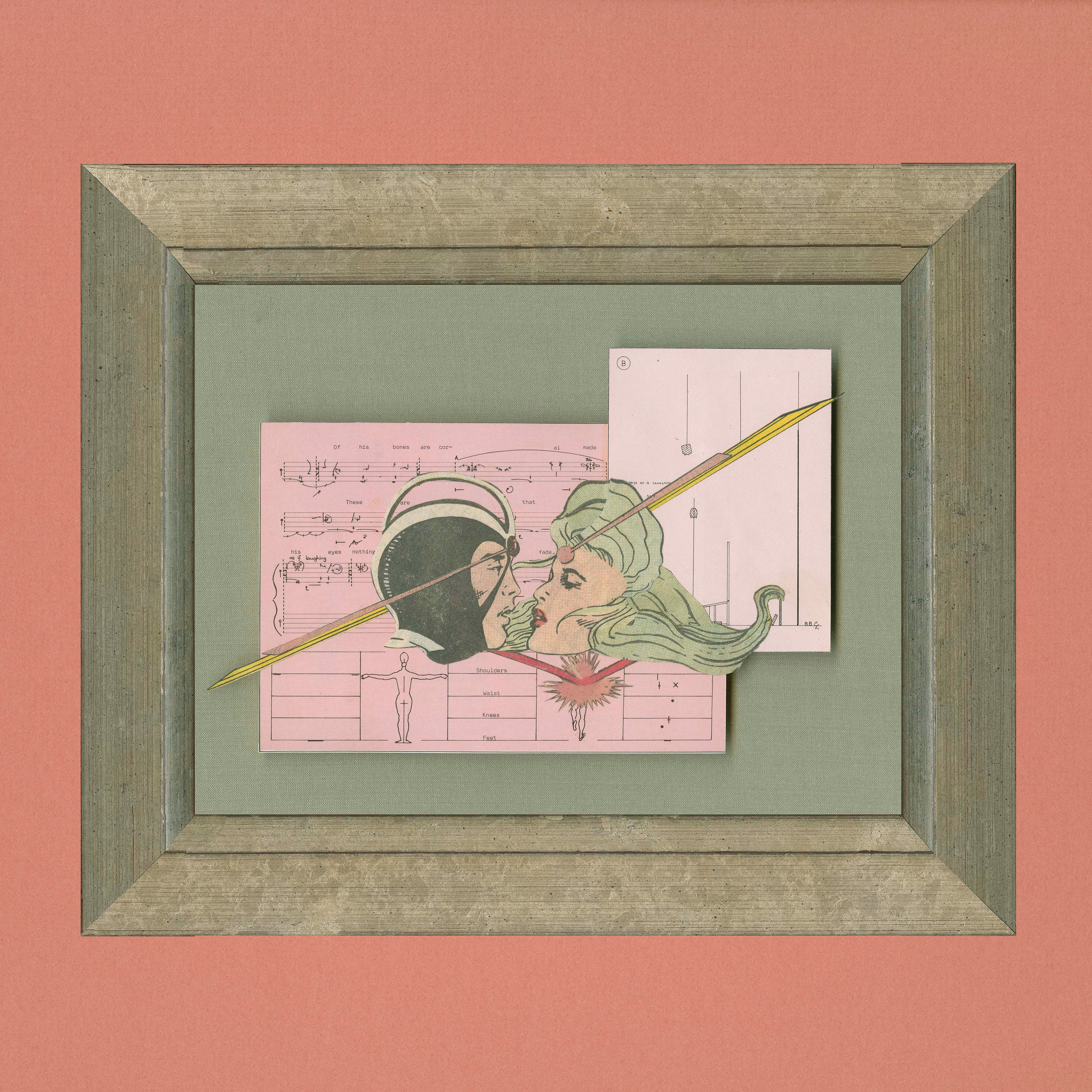 "Star Crossed Lover, No. 1" Framed Original Fine Art Collage