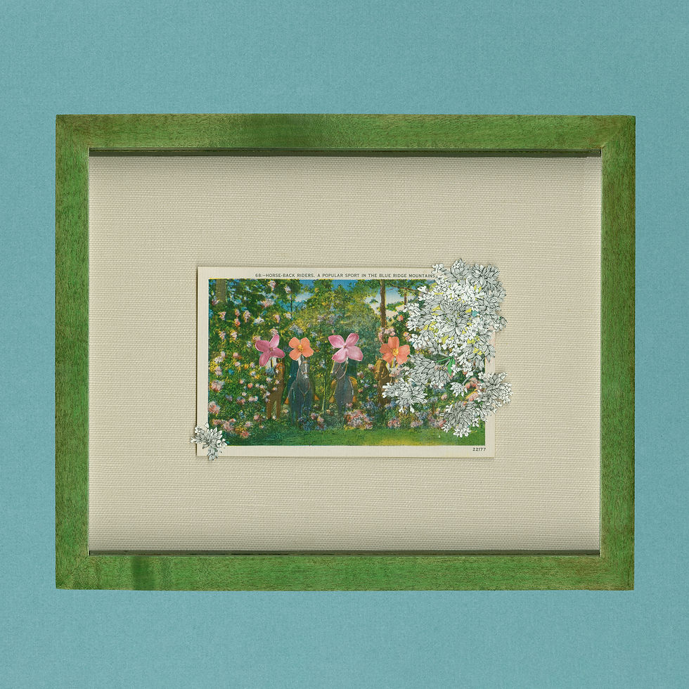 "Riders" Framed Original Fine Art Collage