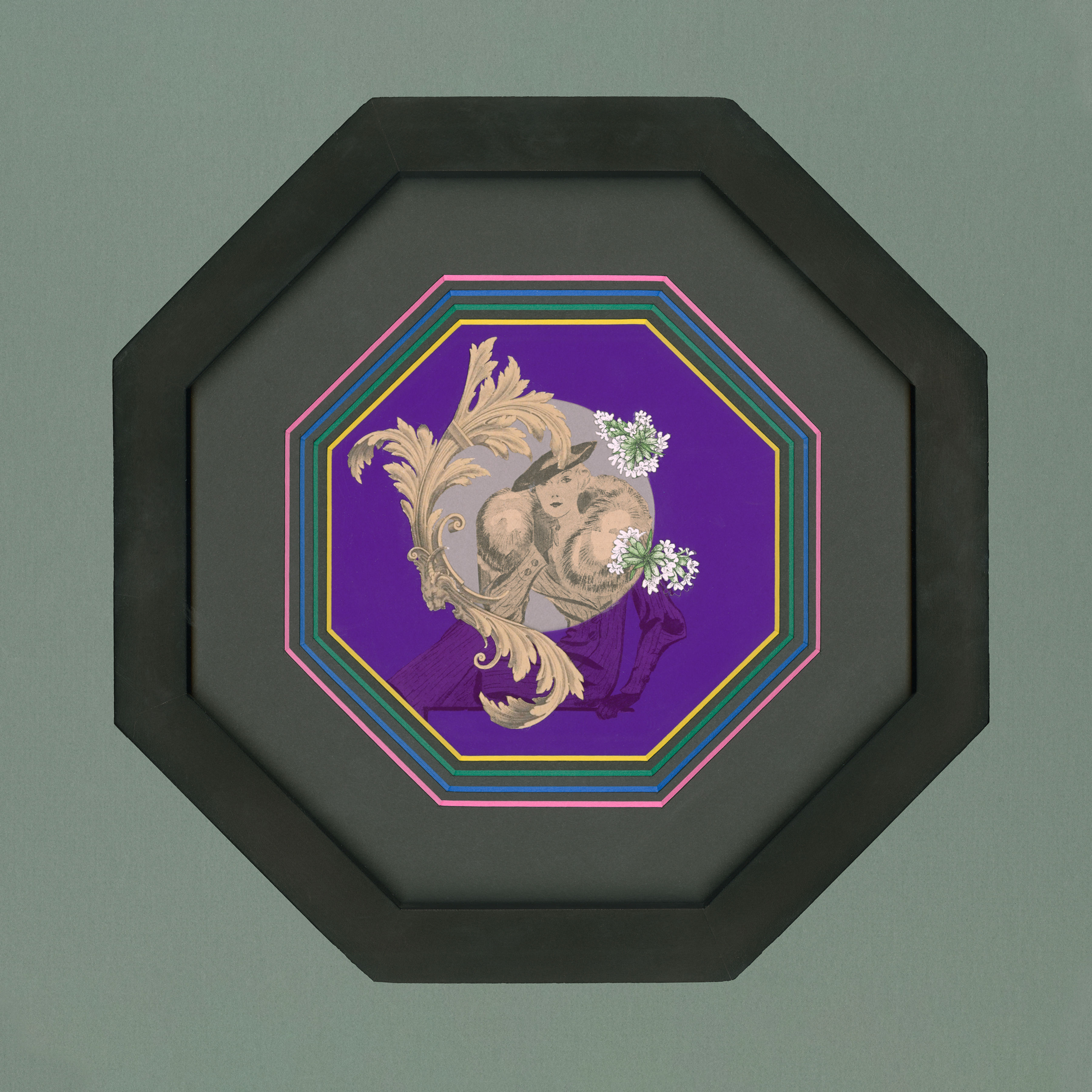 "I'm Coming Out" Framed Original Fine Art Collage