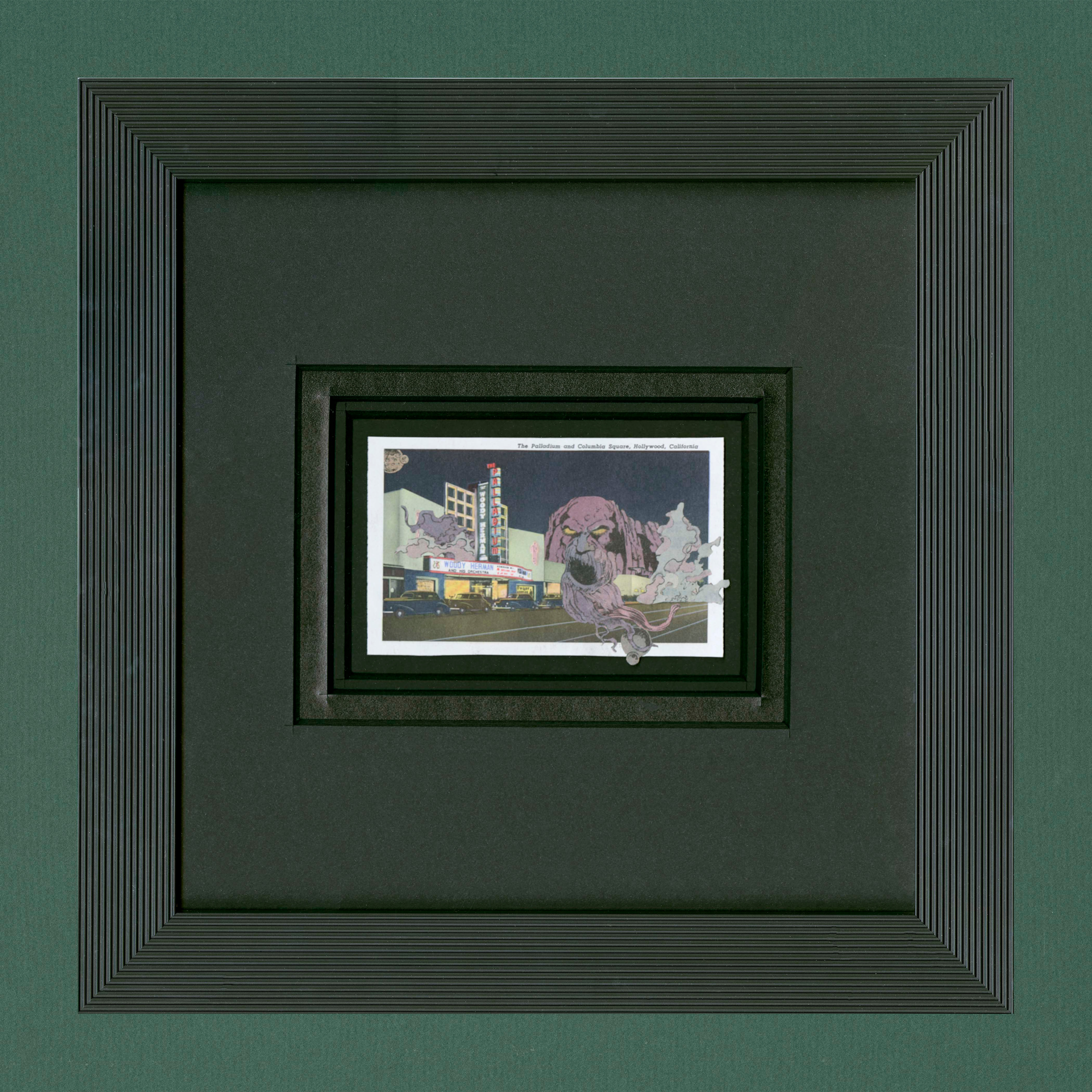 "The Palatium and Columbia Square" Framed Original Fine Art Collage