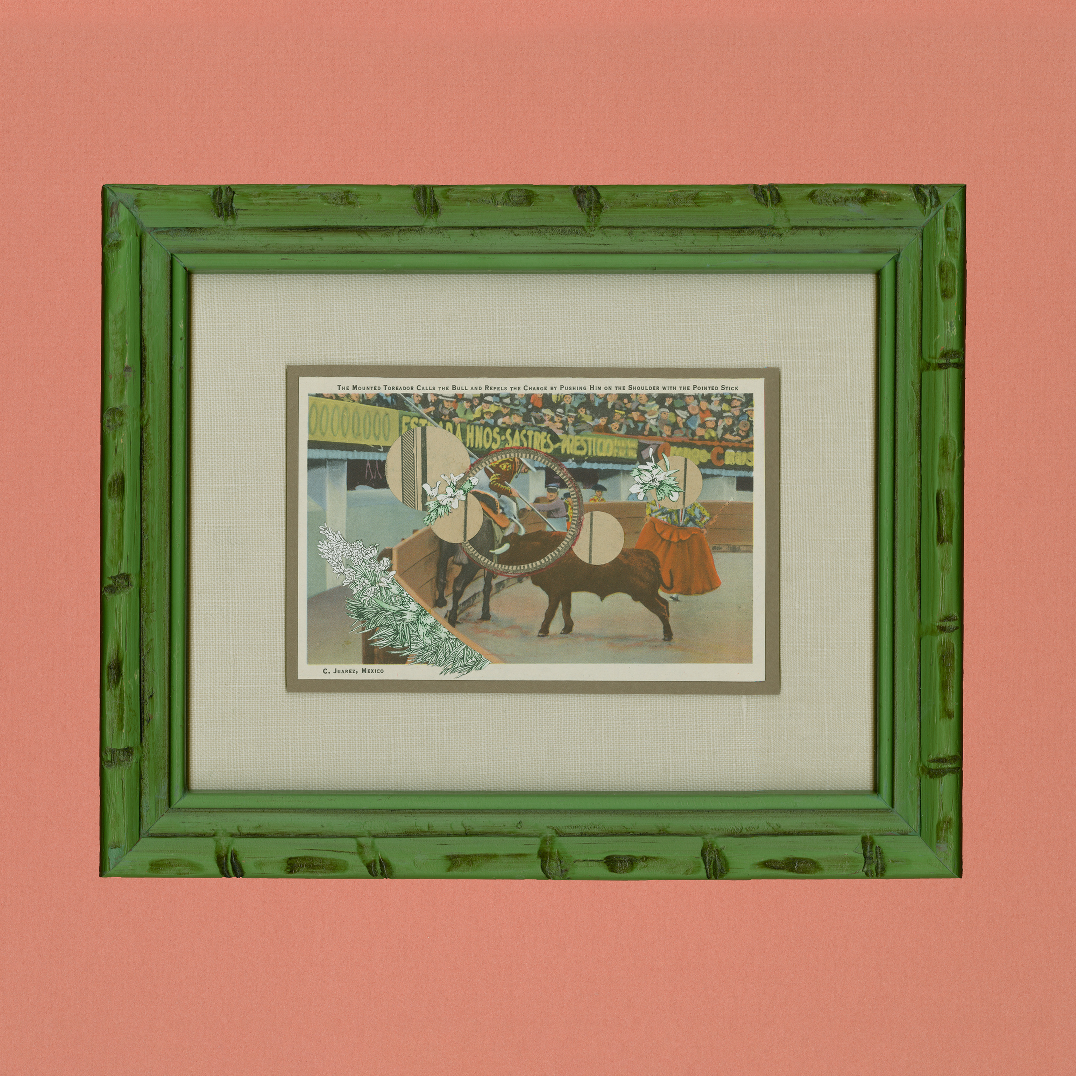 "The Mounted Toreador" Framed Fine Art Collage