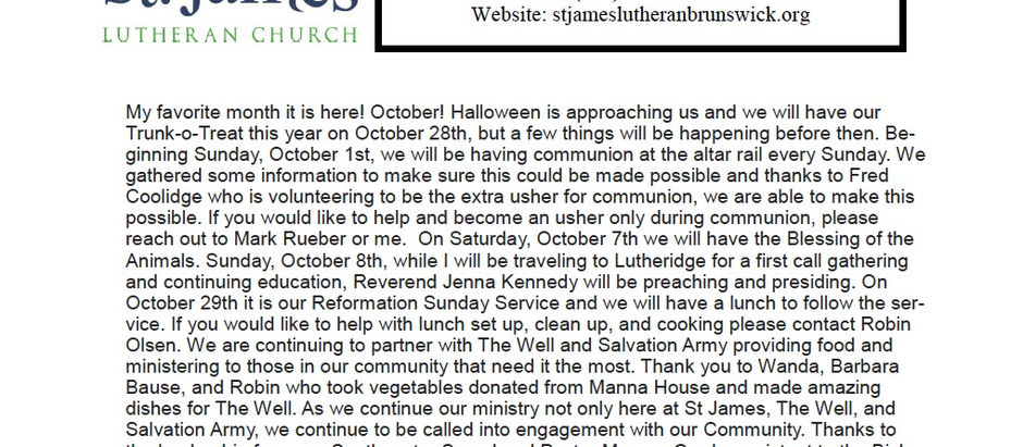 "Grace Notes" for October 2023