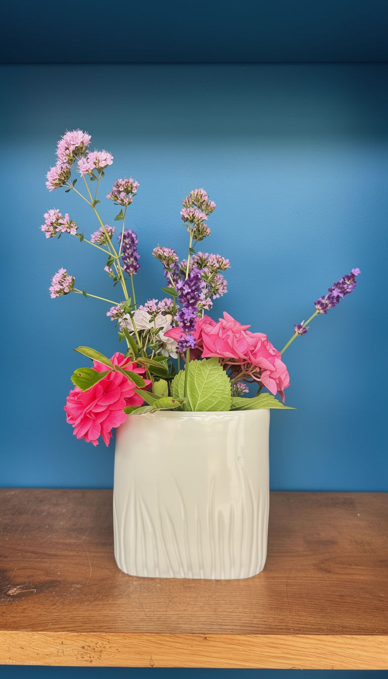 Porcelain oval vase