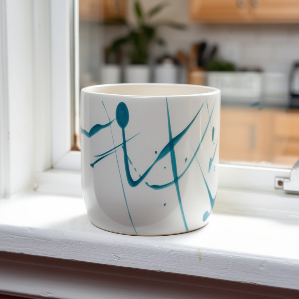 handmade stoneware utensil jar