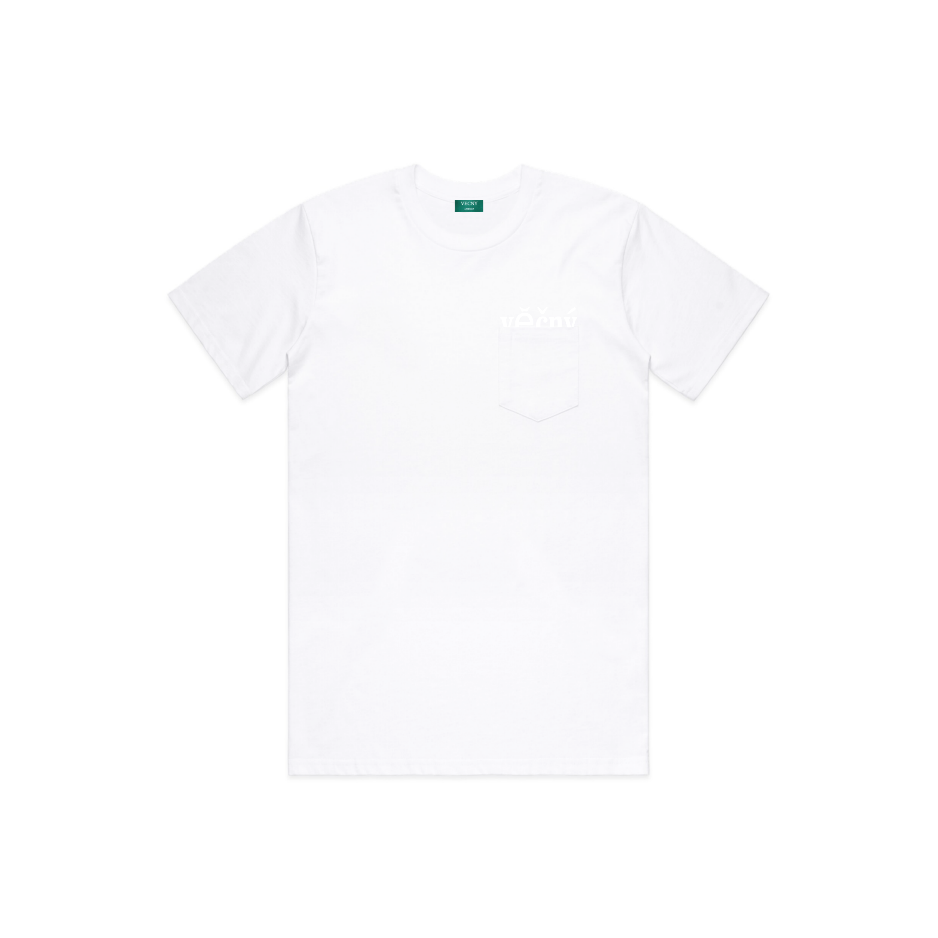 VECNY OFFICIAL White Emblem Pocket Tshirt Men's Designer