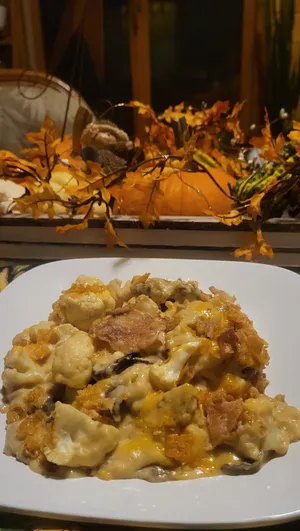 Gooey Cheesy Cauliflower Casserole