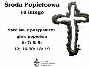 Środa Popielcowa - 18 lutego