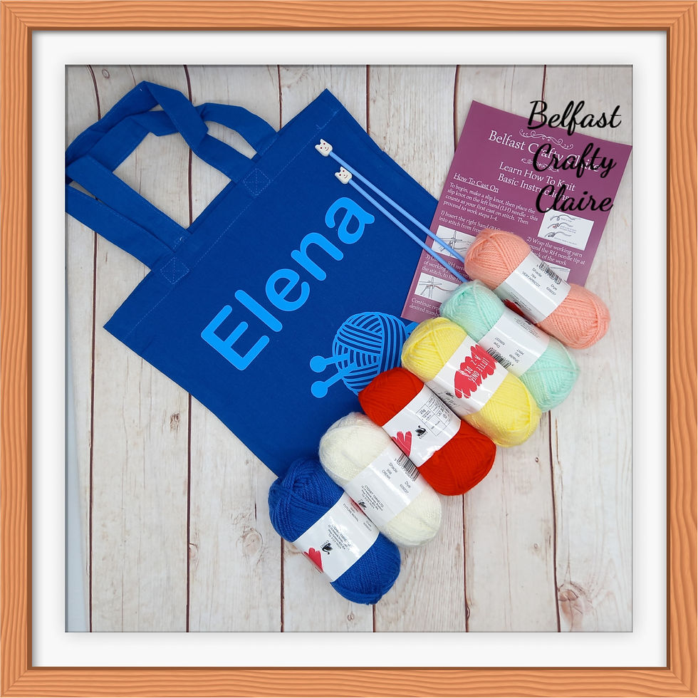 Thumbnail: Personalised - Learn to Knit Children's Beginner Complete Knitting Kit