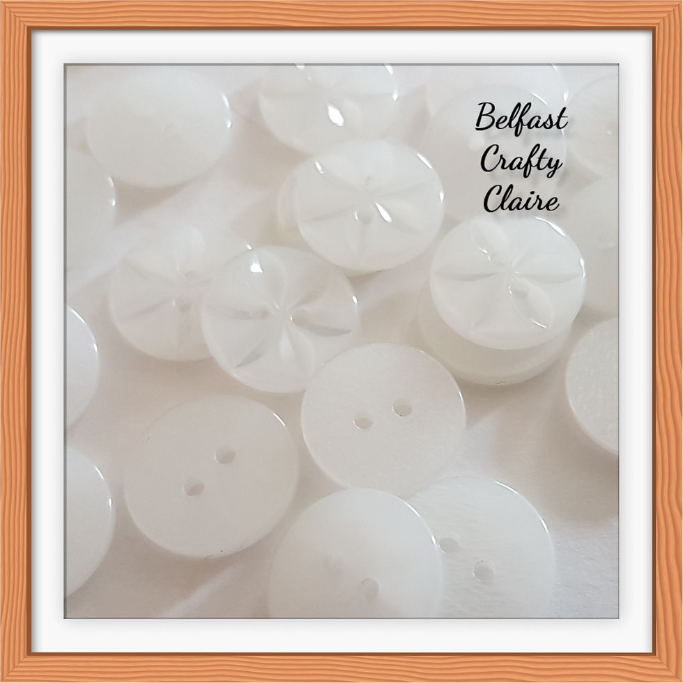 Star Style Baby Resin Buttons - WHITE (01) - 3 Sizes Available