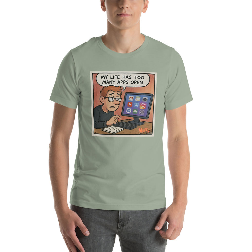 Thumbnail: Too Many Apps - WhimWiz Unisex t-shirt