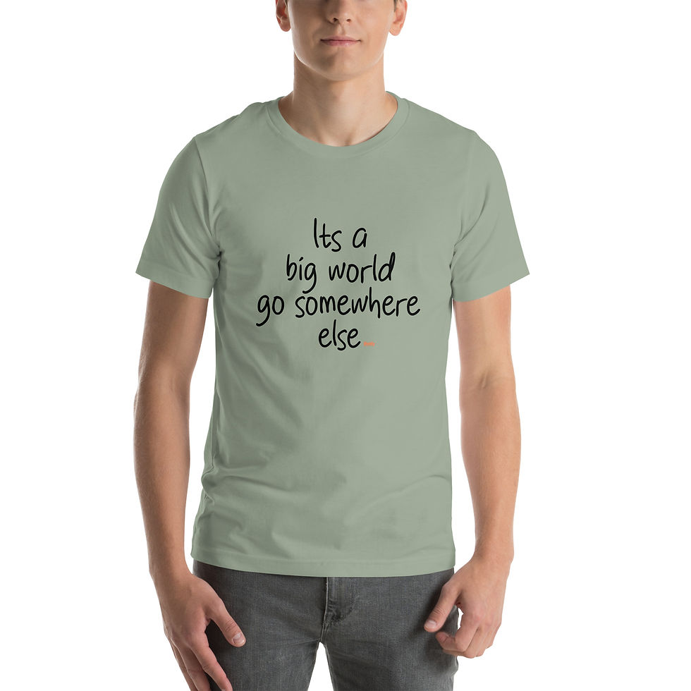 Thumbnail: It's a Big World - WhimWiz Unisex t-shirt