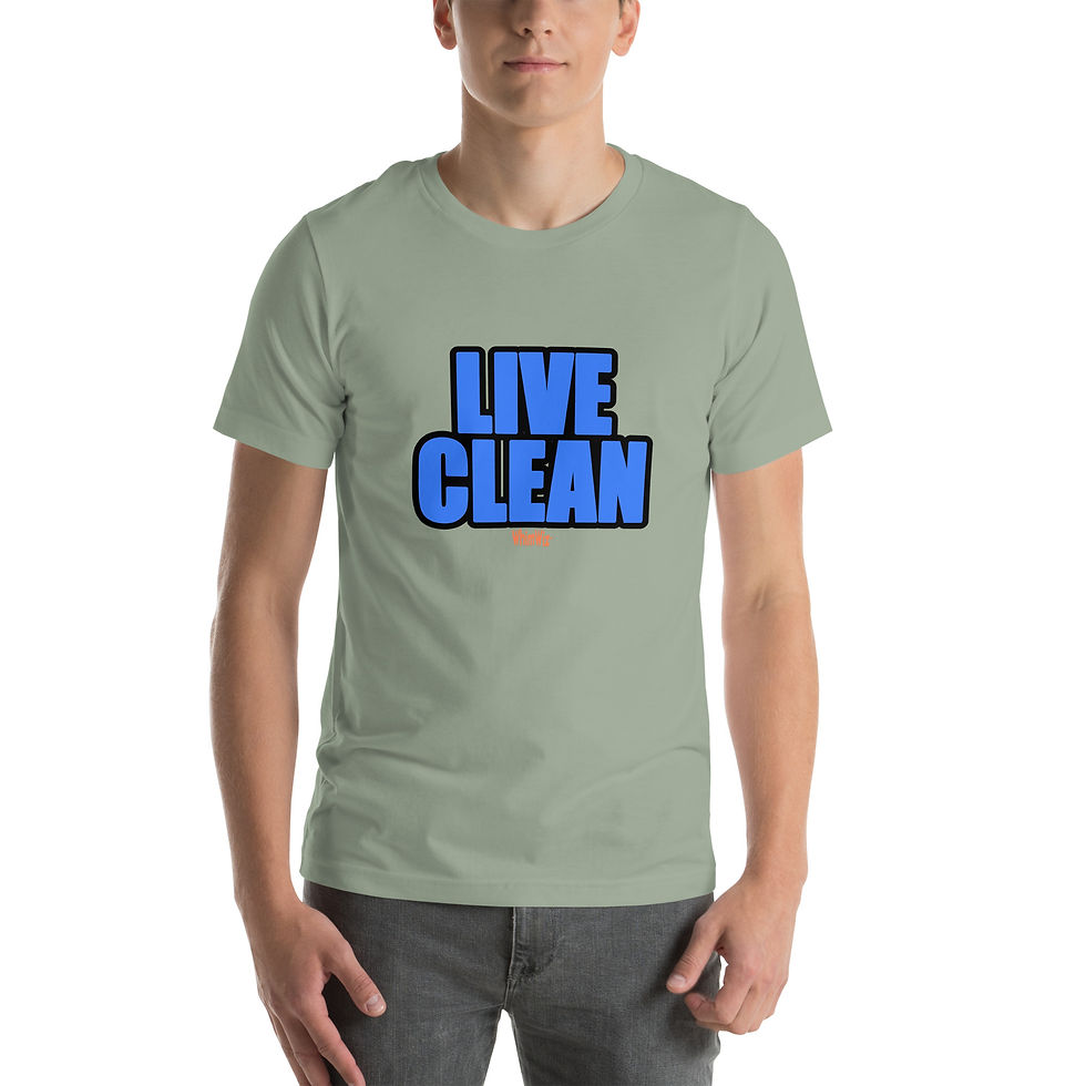Thumbnail: Live Clean - WhimWiz Creative Lifestyle & Streetwear Unisex t-shirt