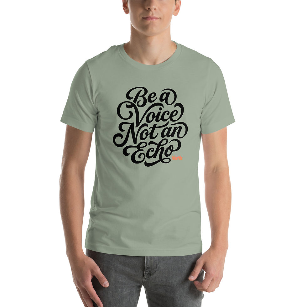 Thumbnail: Be a Voice Not an Echo - WhimWiz Unisex t-shirt