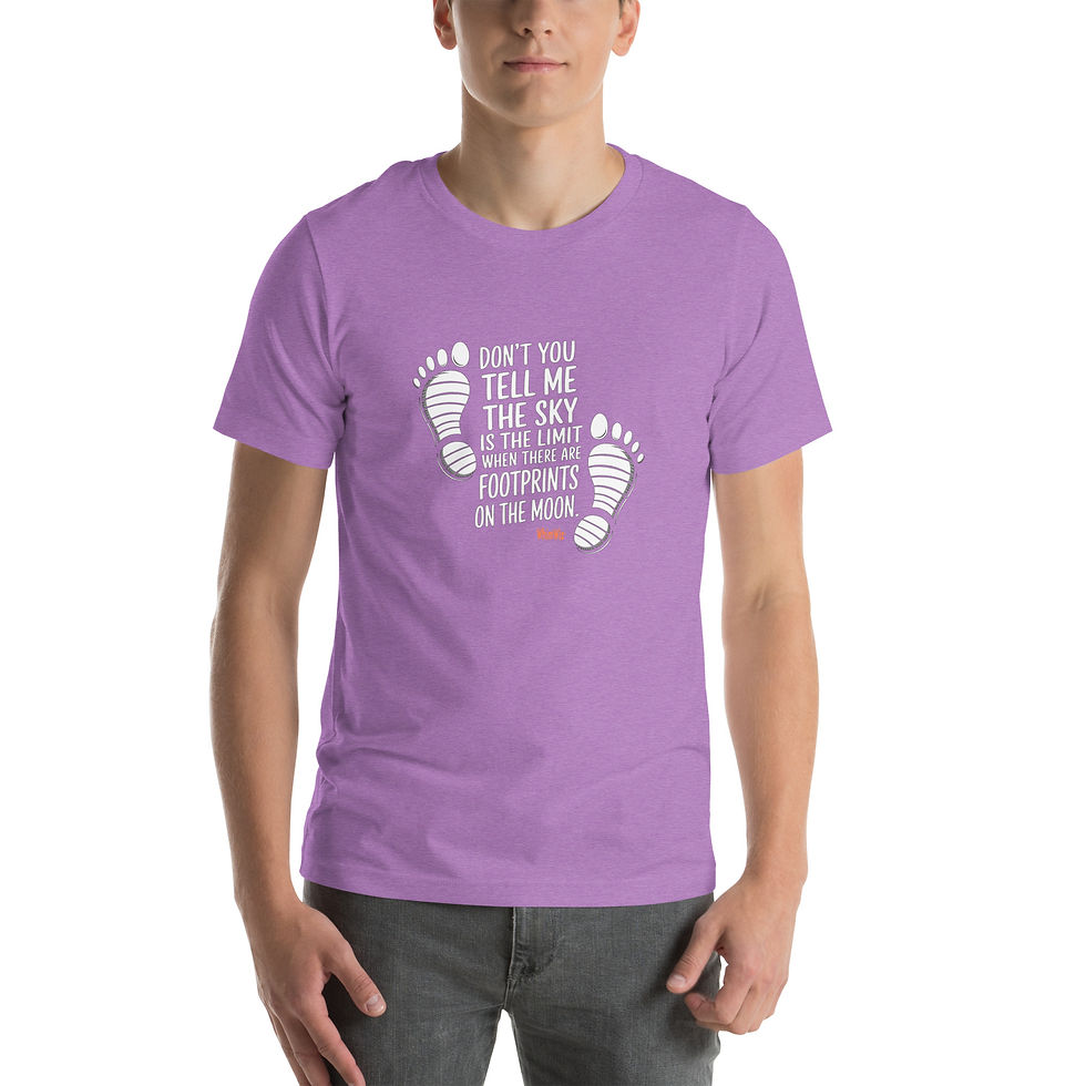 Thumbnail: Footprints on the Moon - WhimWiz Unisex t-shirt copy