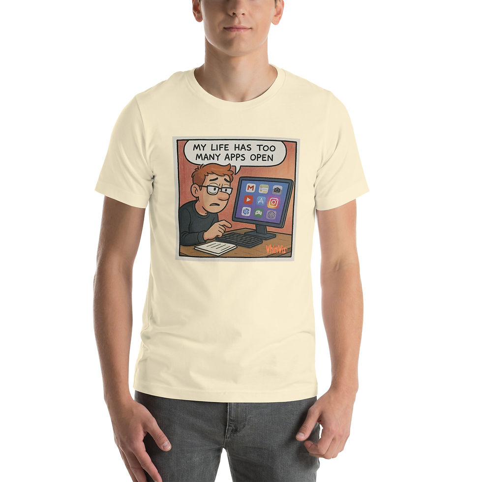 Thumbnail: Too Many Apps - WhimWiz Unisex t-shirt