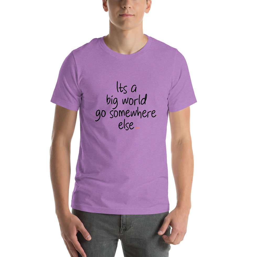 Thumbnail: It's a Big World - WhimWiz Unisex t-shirt