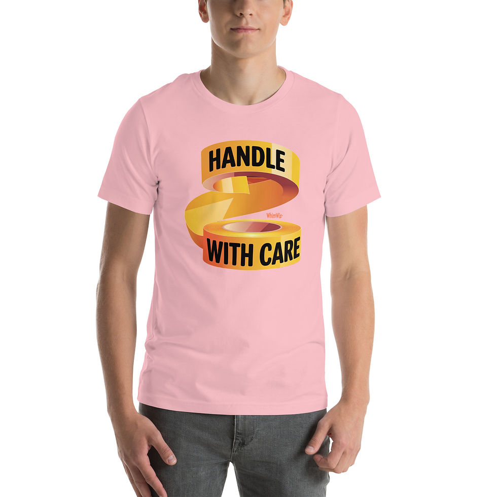 Thumbnail: Handle with Care - WhimWiz Unisex t-shirt