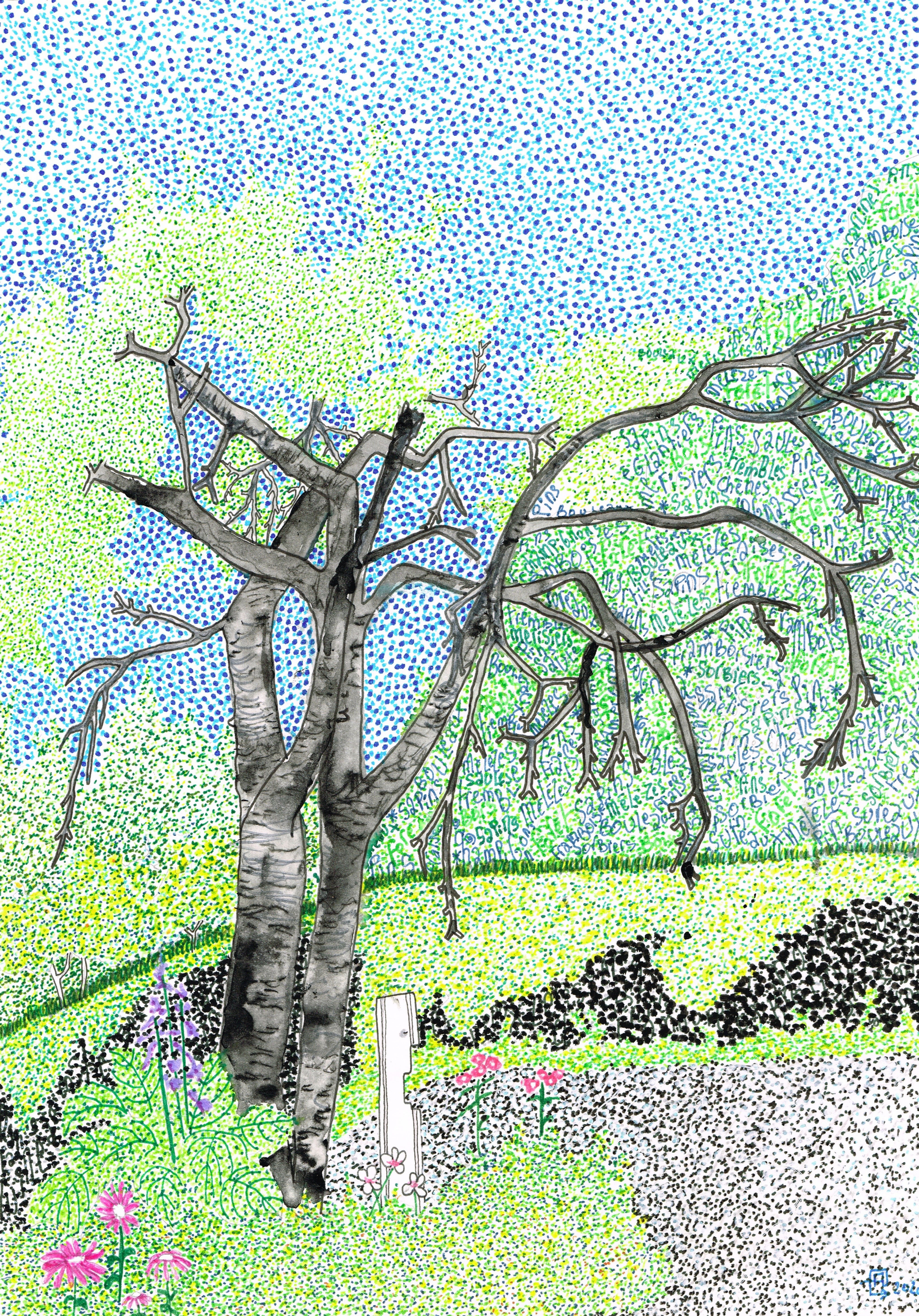 Dans l'atelier en plein air/Le Vieux cerisier