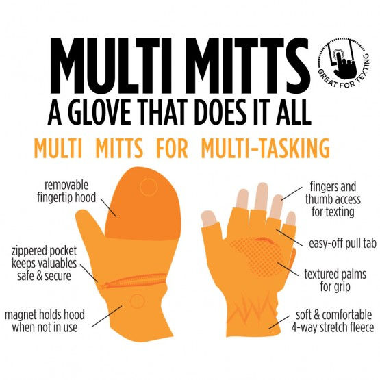 Thumbnail: Half-finger gloves with phone pocket - Bordeaux