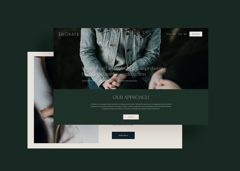 DeGrate Co website landing page