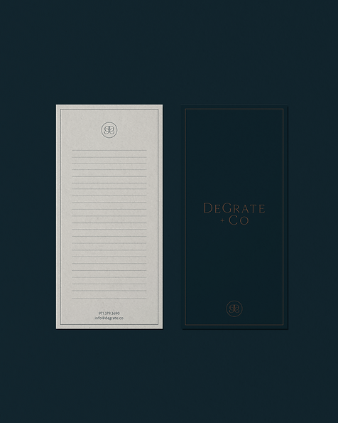 DeGrate Co thank you card