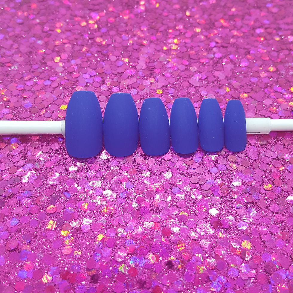 Thumbnail: Ready To Wear - Cobalt Dream | Royal Blue | Coffin or Stiletto Press On Nail Set