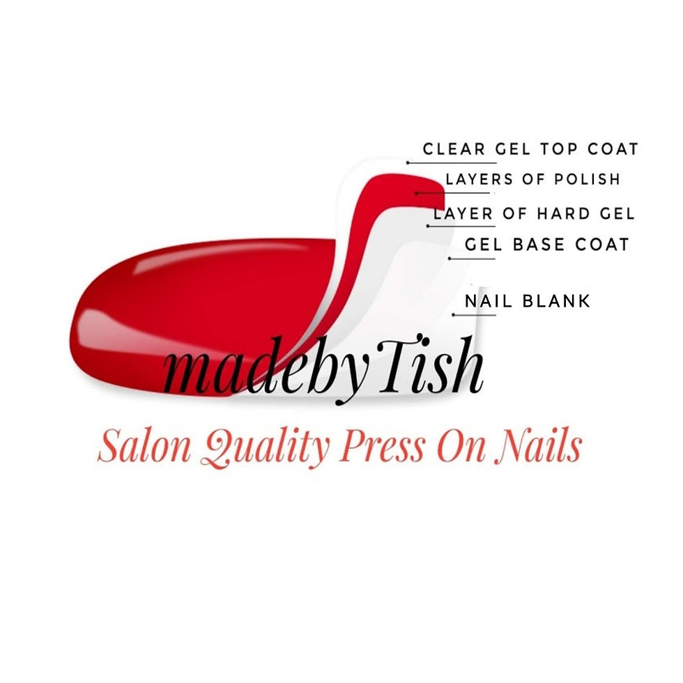 Thumbnail: Handmade Gel Press On Nails Clear Glitter Pink Long Ballerina Set - madebyTish.com