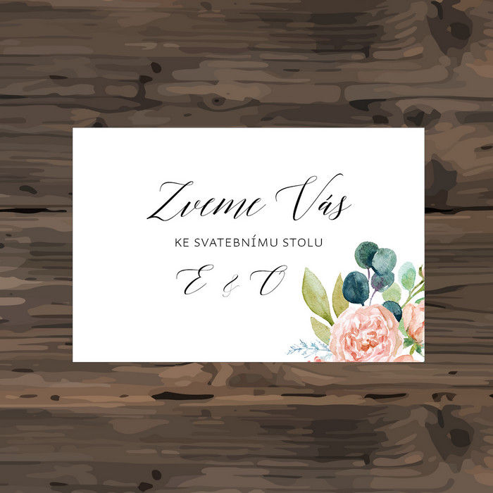 Pozvánka ke svatebnímu stolu - TYP 291