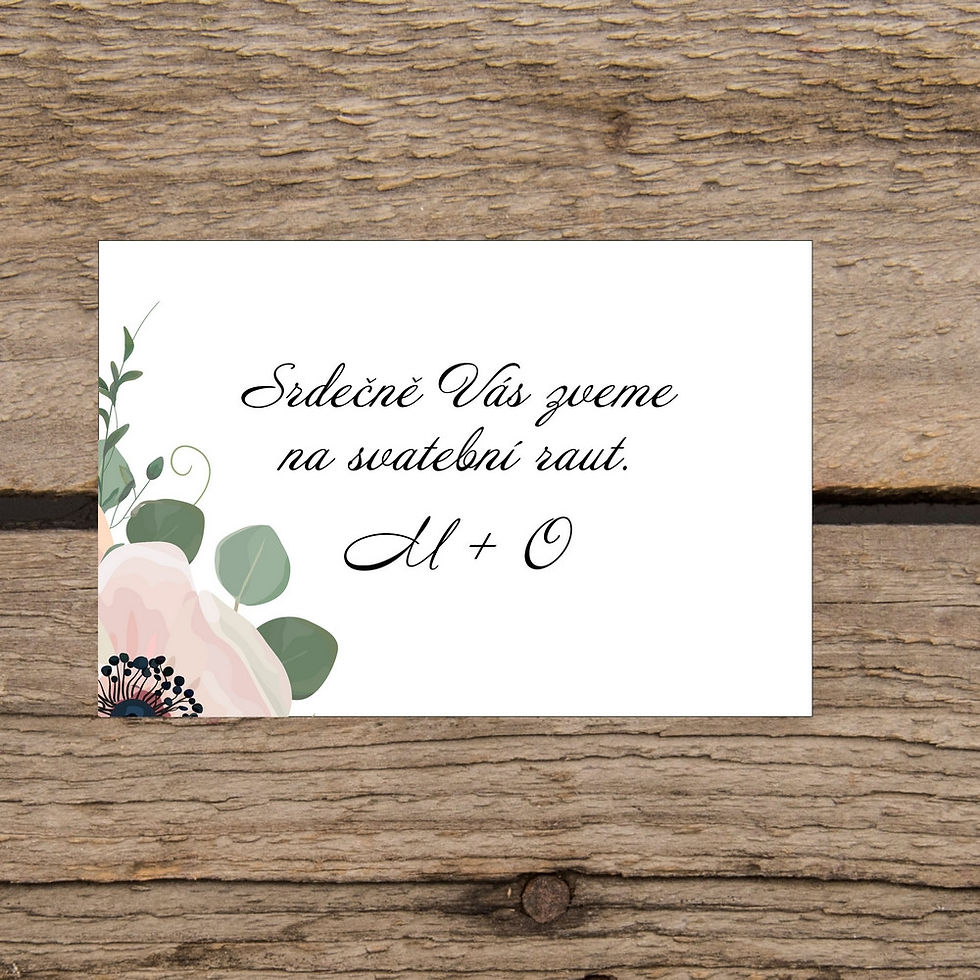 Pozvánka ke svatebnímu stolu - TYP 428
