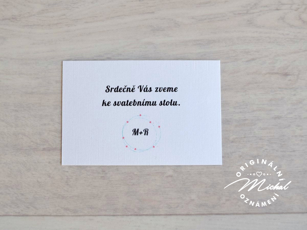 Pozvánka ke svatebnímu stolu - TYP 22