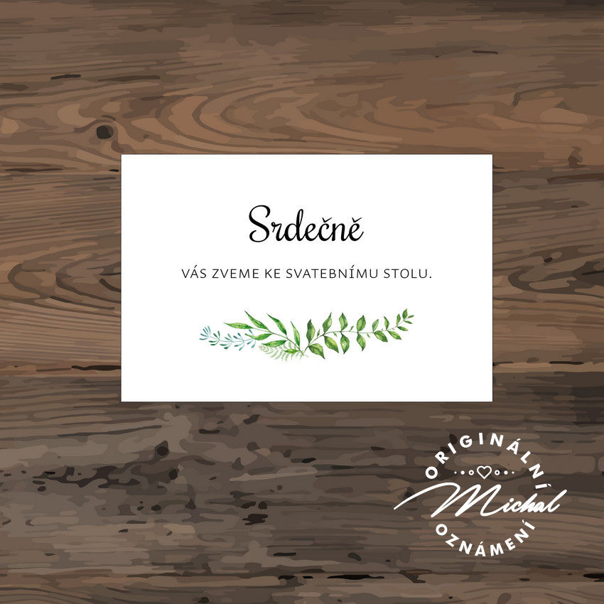 Pozvánka ke svatebnímu stolu - TYP 281