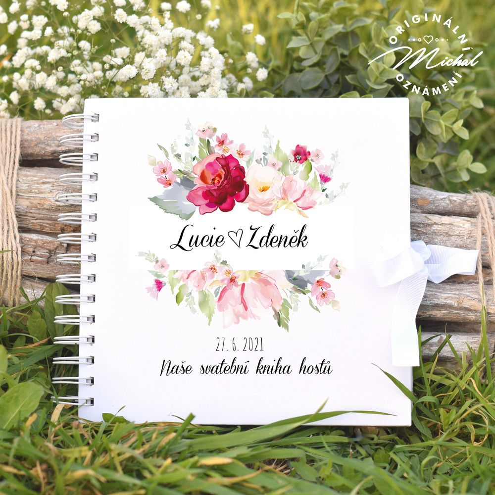 Svatební kniha hostů v pevných knižních deskách - 70