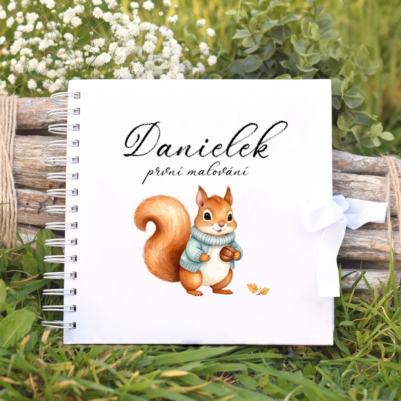 veverka s oříškem - Kniha na první malování