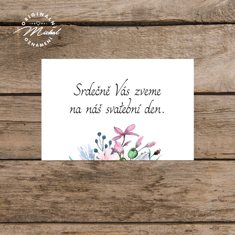 Pozvánka ke svatebnímu stolu - TYP 355