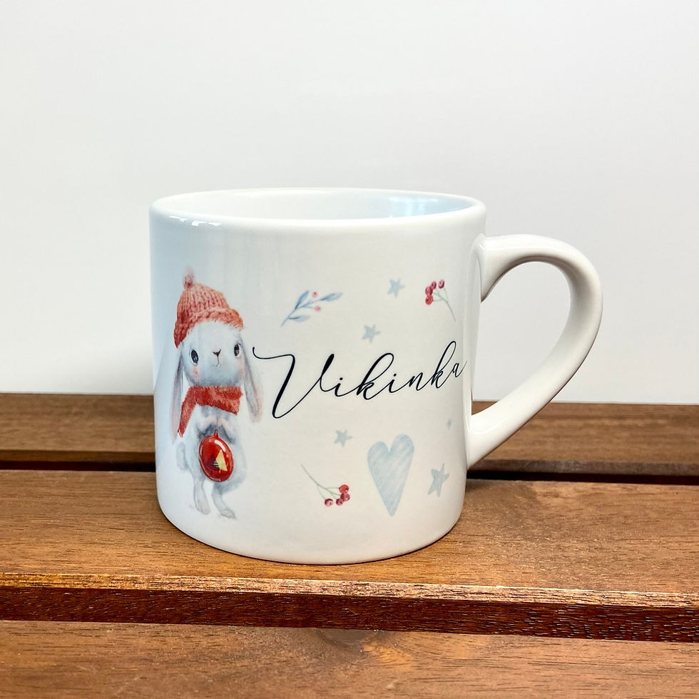 112 Vánoční keramický hrneček se jménem