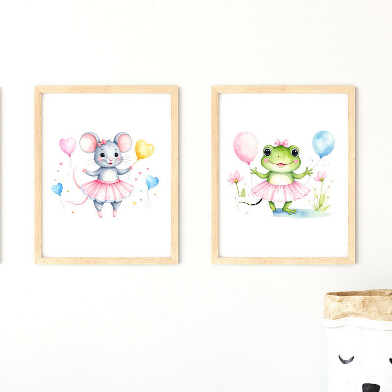 715 Set zvířátka s balónky - plakáty