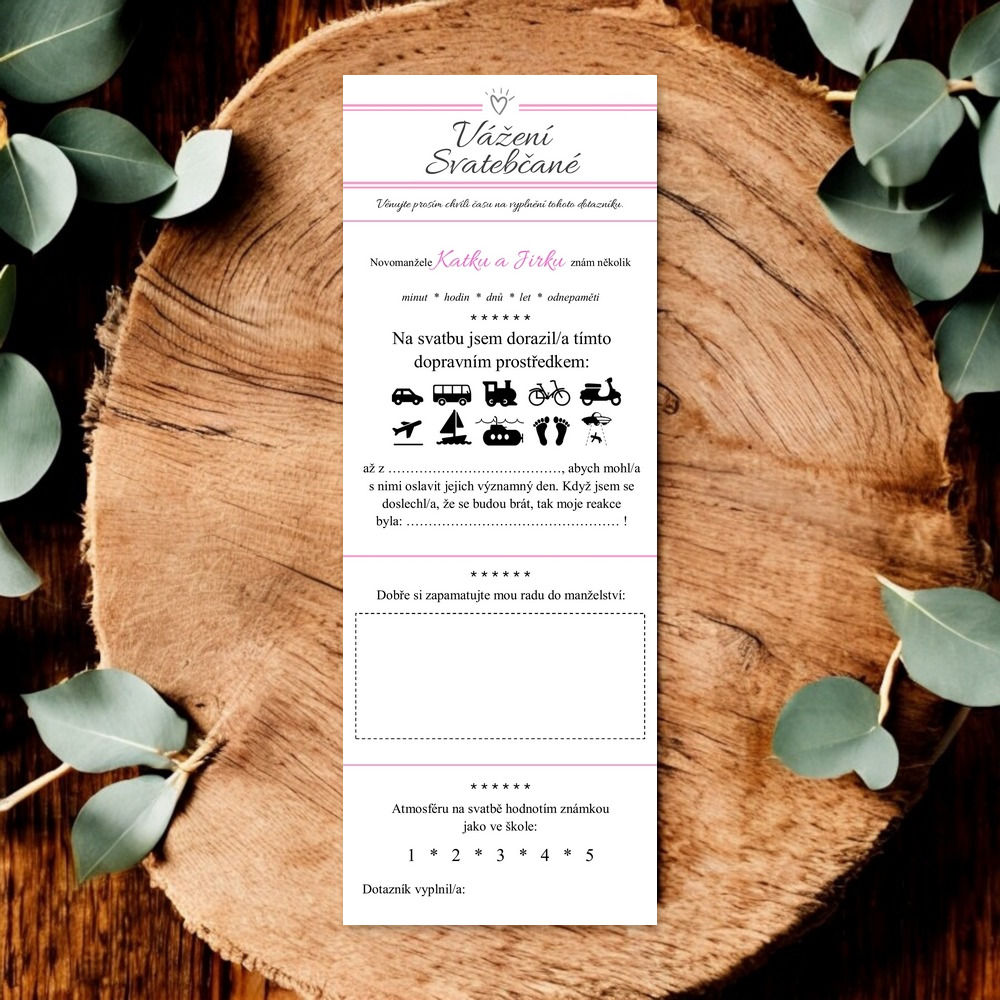 Rady do manželství a svatební dotazník