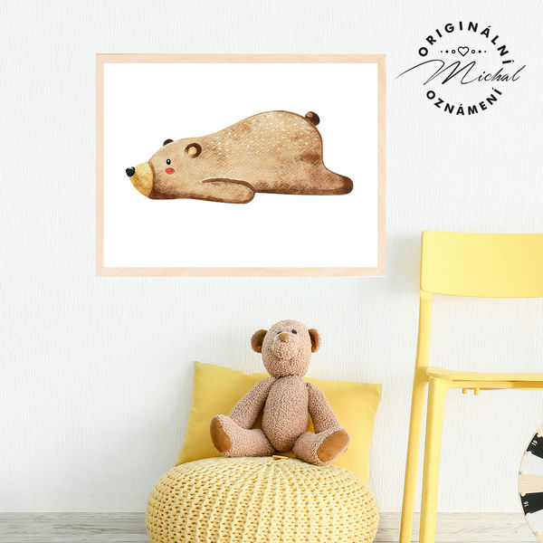 Plakát Medvídek unavený