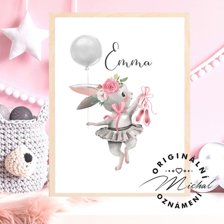 Plakát se jménem zajíček holčička 73
