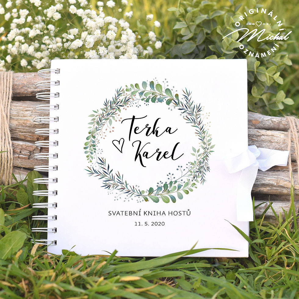 Svatební kniha hostů v pevných knižních deskách - 1