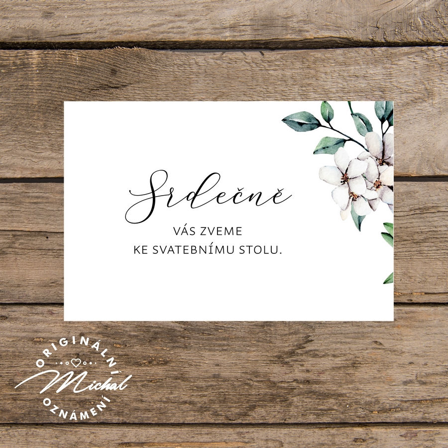Pozvánka ke svatebnímu stolu - TYP 377