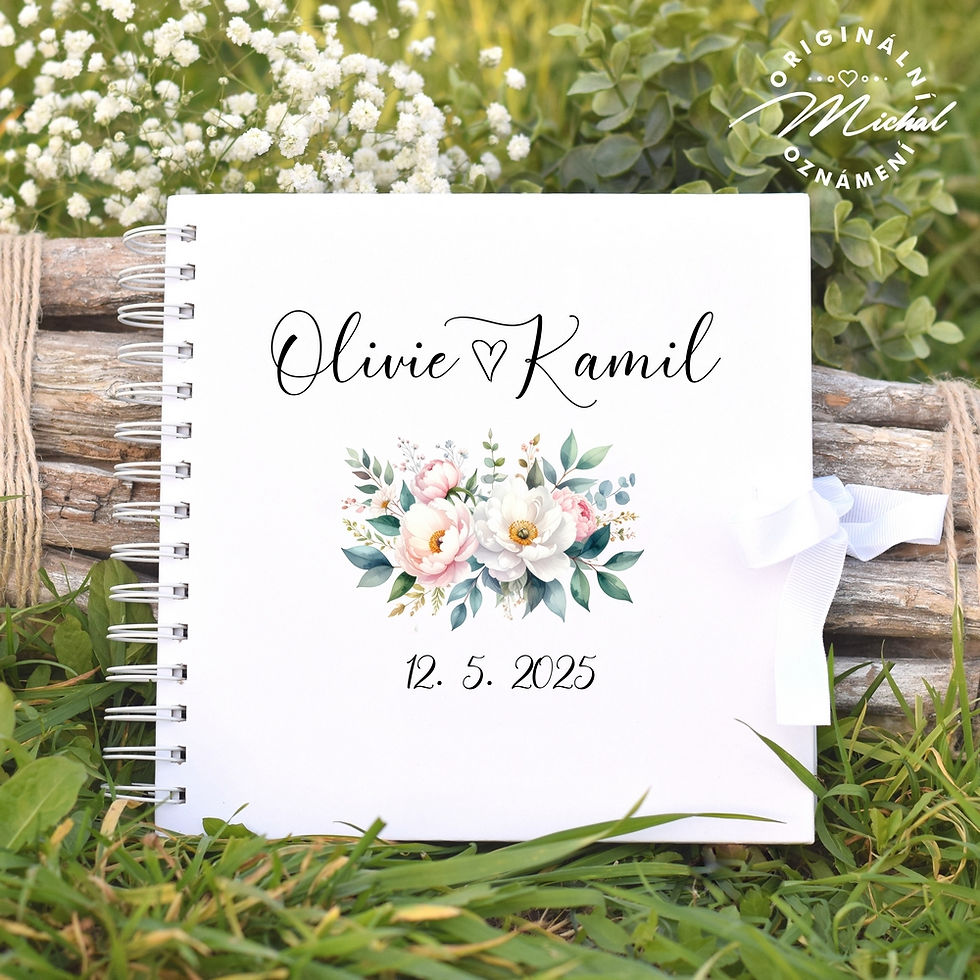 Svatební kniha hostů v pevných knižních deskách - 157