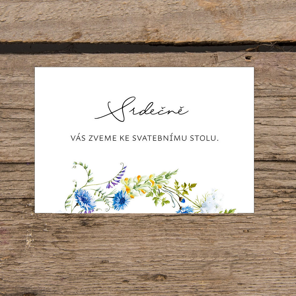 Pozvánka ke svatebnímu stolu - TYP 429