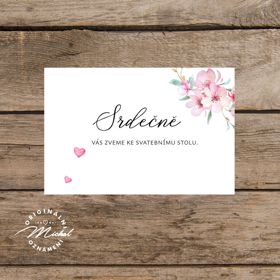 Pozvánka ke svatebnímu stolu - TYP 369