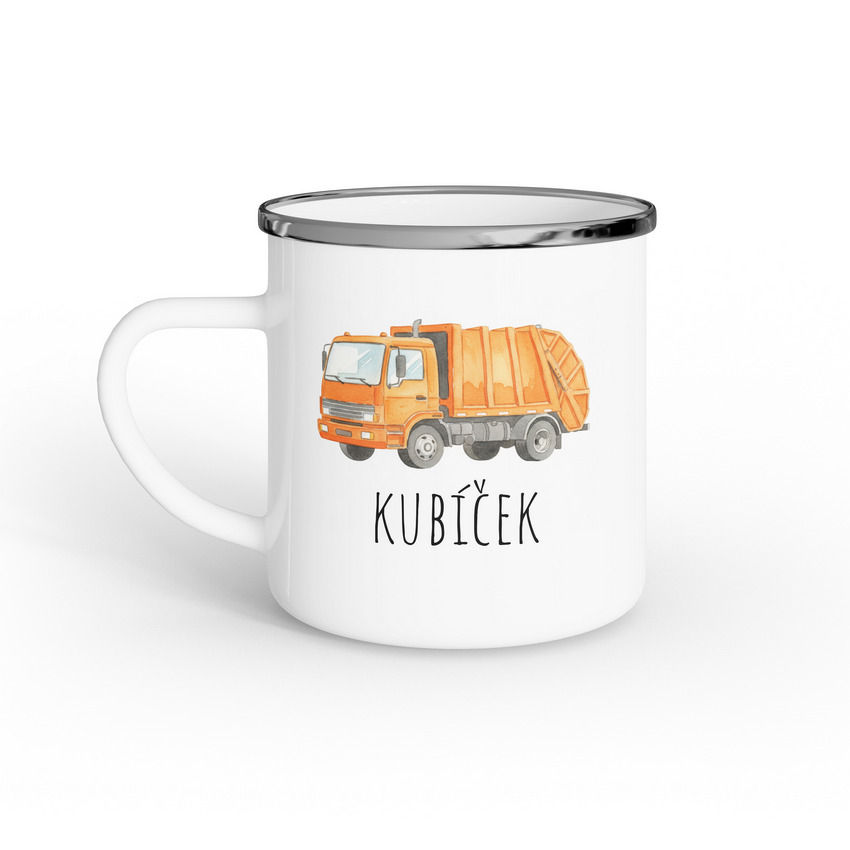 Hrníček s popelářskym autem