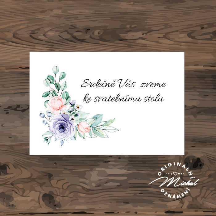 Pozvánka ke svatebnímu stolu - TYP 318